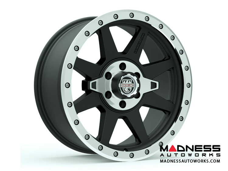 Custom Wheels by Centerline Alloy - RT2MX2 - Satin Black w/ a Machined Center and Ring